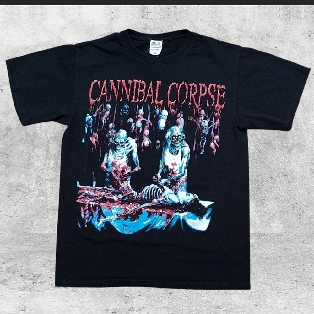 Vintage 2002 Cannibal Corpse Band T-Shirt M Anvil Double Sided Death Metal